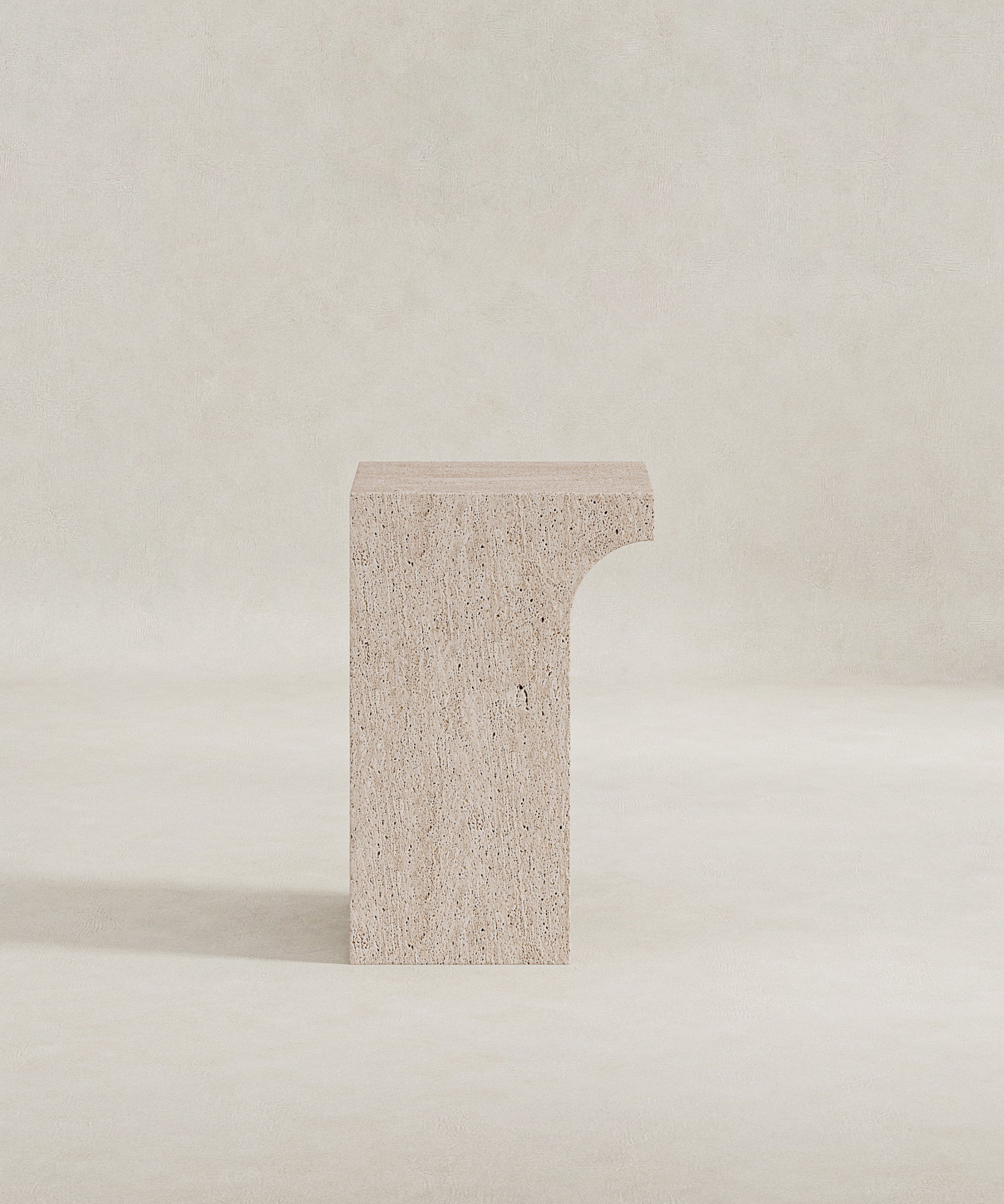 Arlo Side Table - Raw Travertine