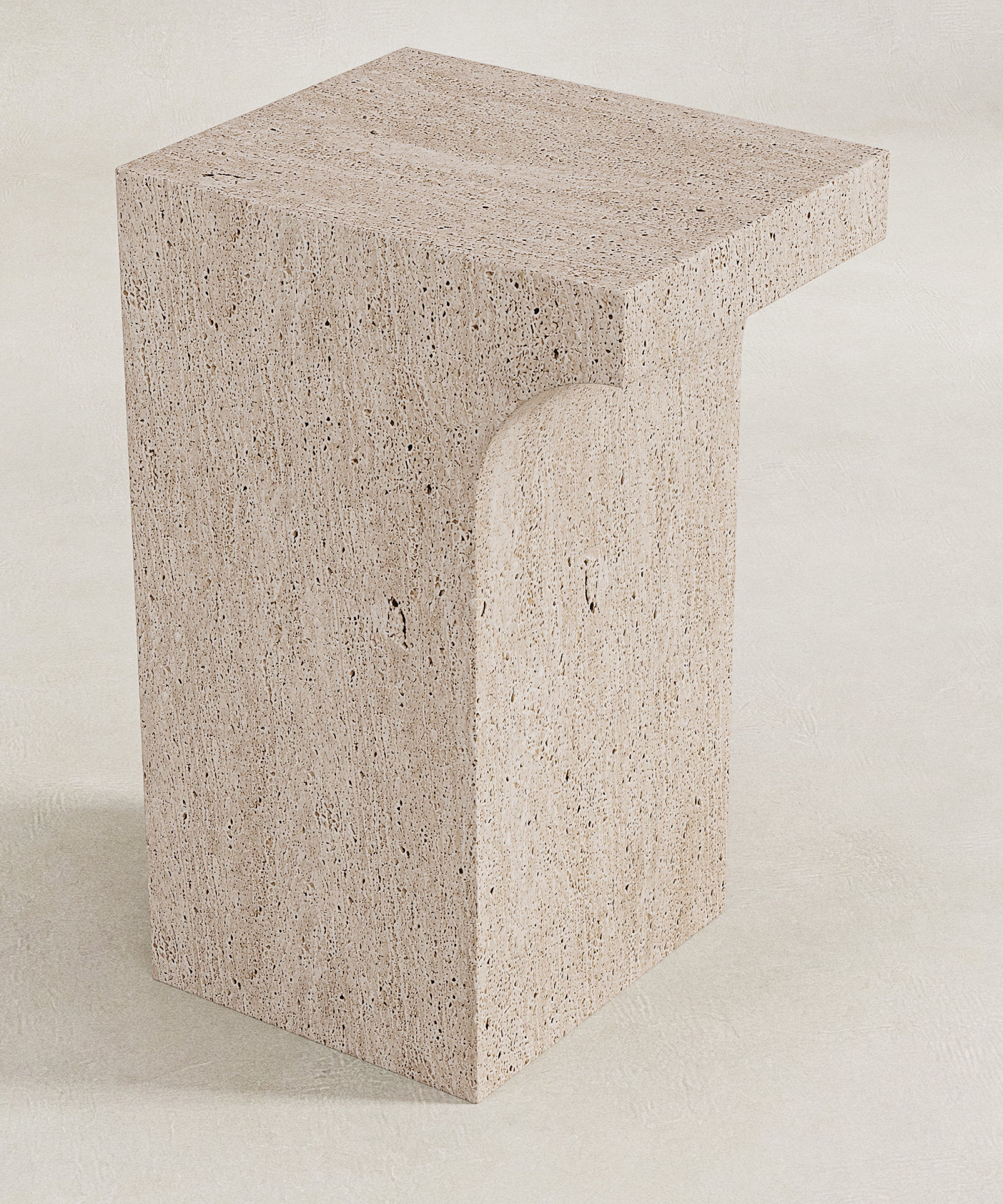Arlo Side Table - Raw Travertine