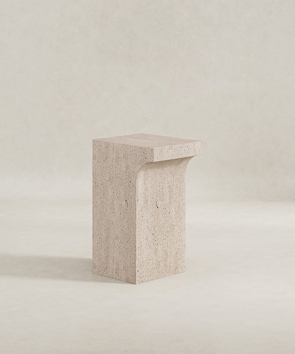 Arlo Side Table - Raw Travertine