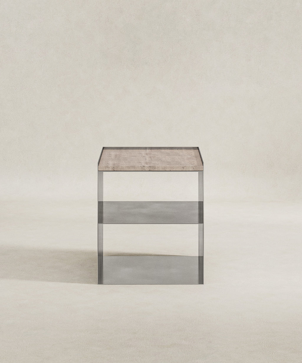 Noah Side Table - Travertine