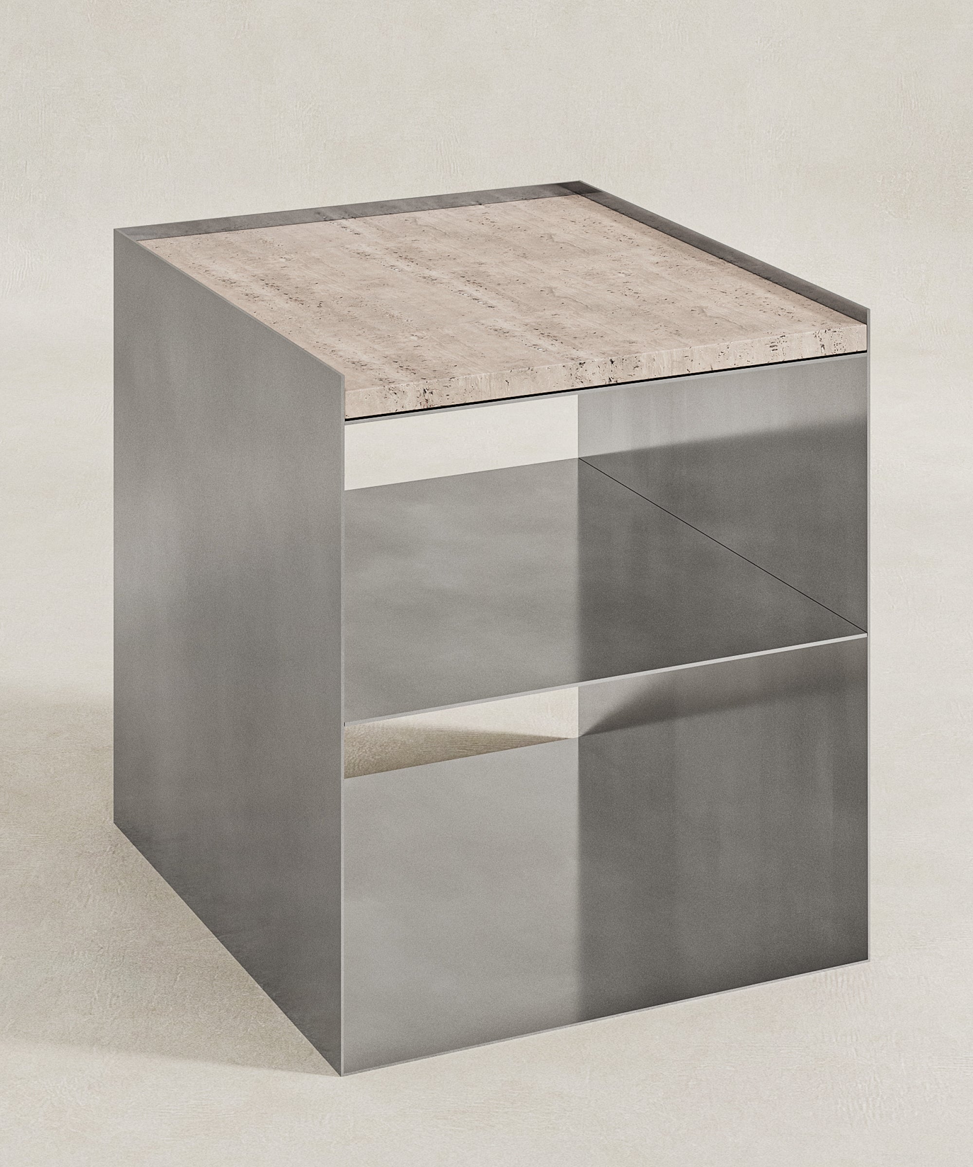 Noah Side Table - Travertine