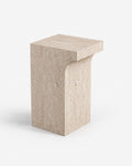 Arlo Side Table - Raw Travertine