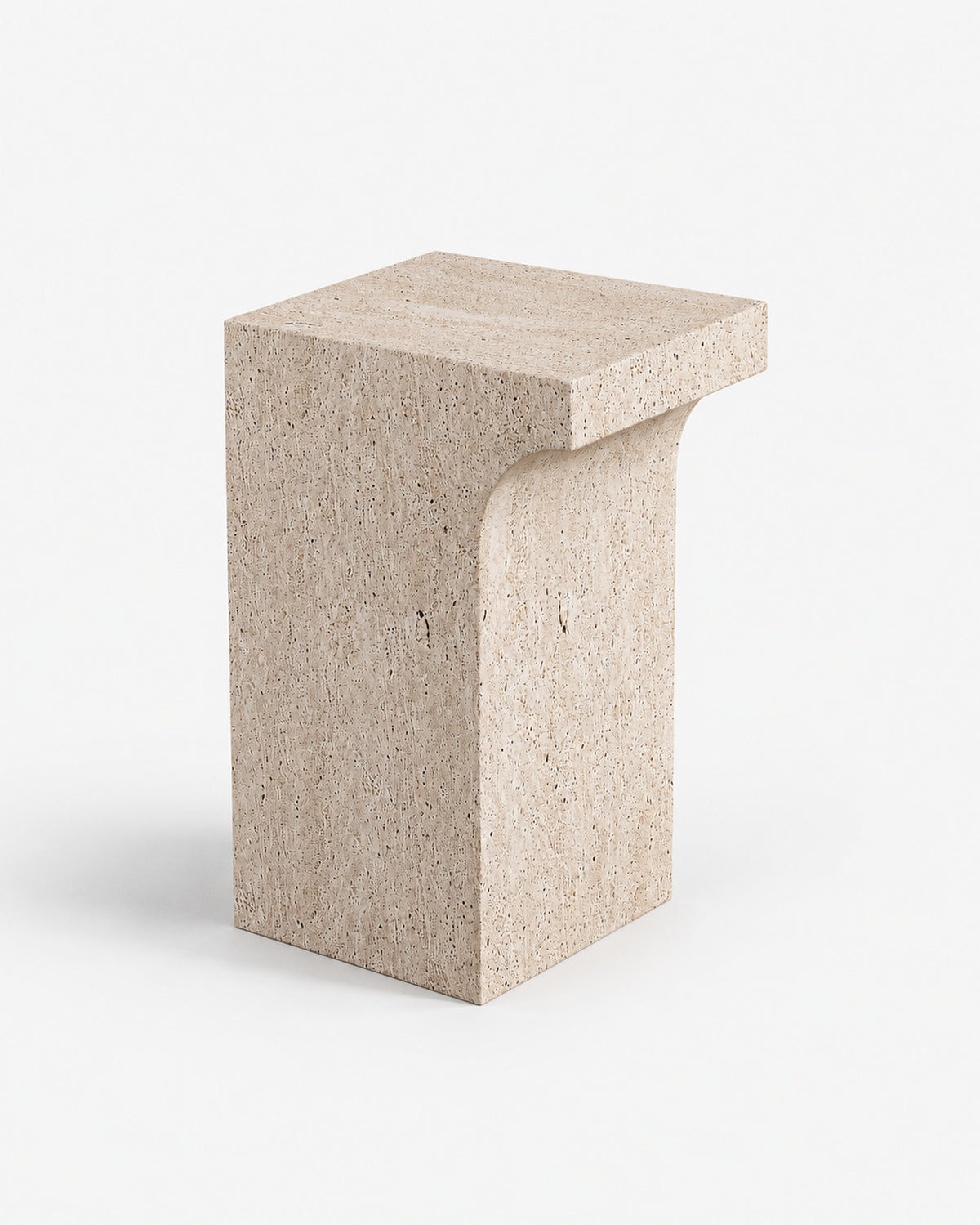 Arlo Side Table - Raw Travertine