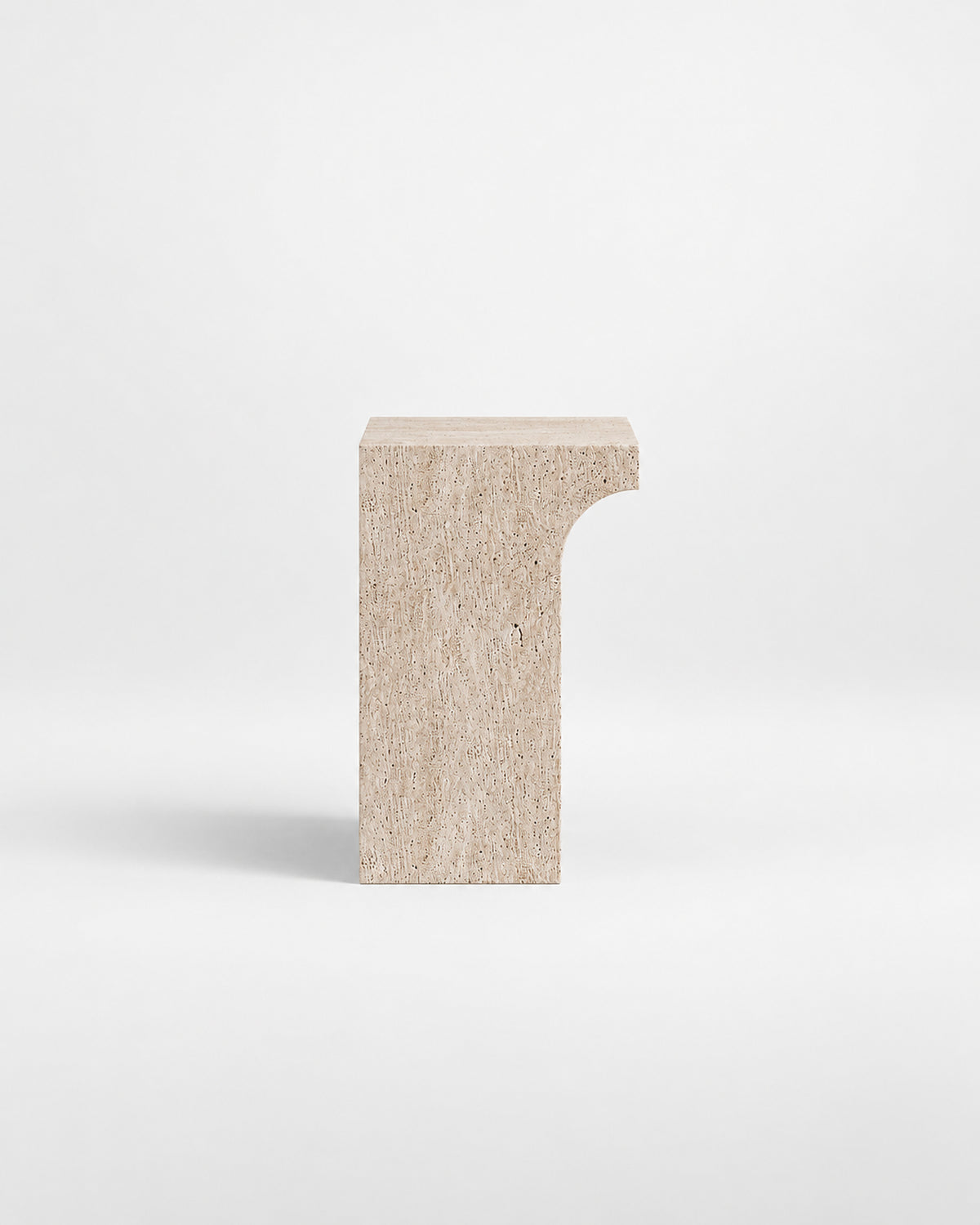 Arlo Side Table - Raw Travertine