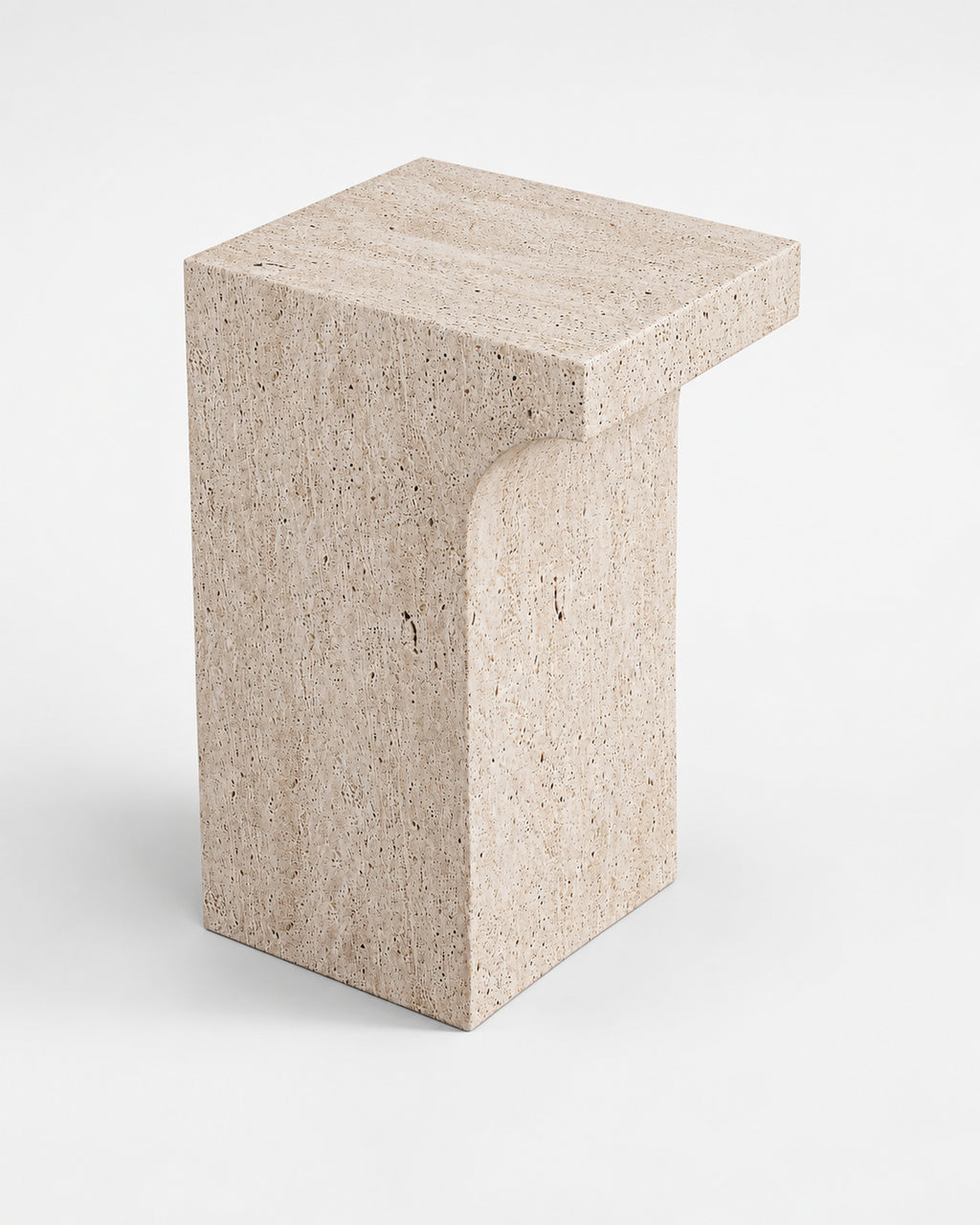 Arlo Side Table - Raw Travertine