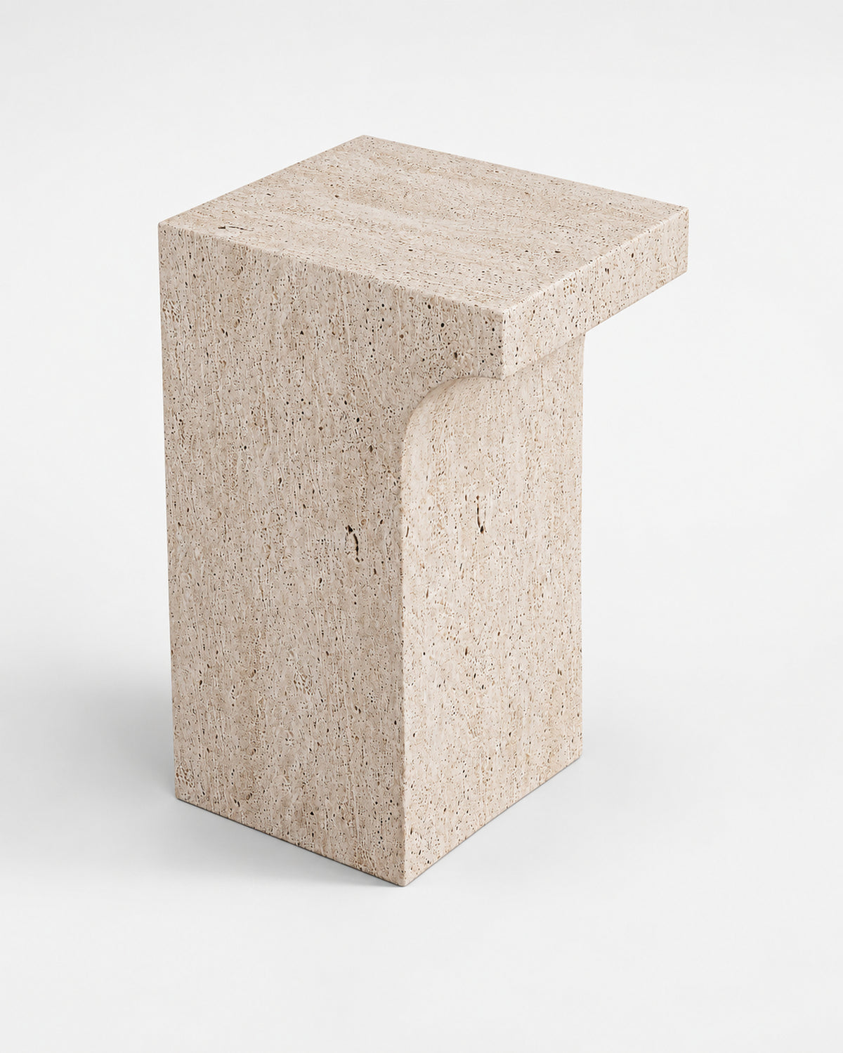 Arlo Side Table - Raw Travertine