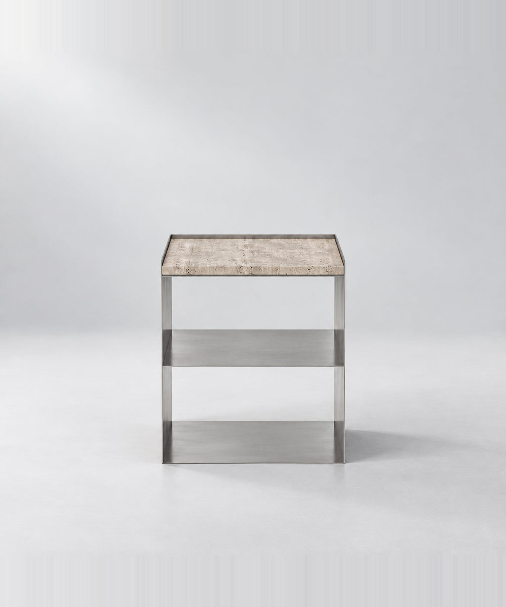 Noah Side Table - Travertine