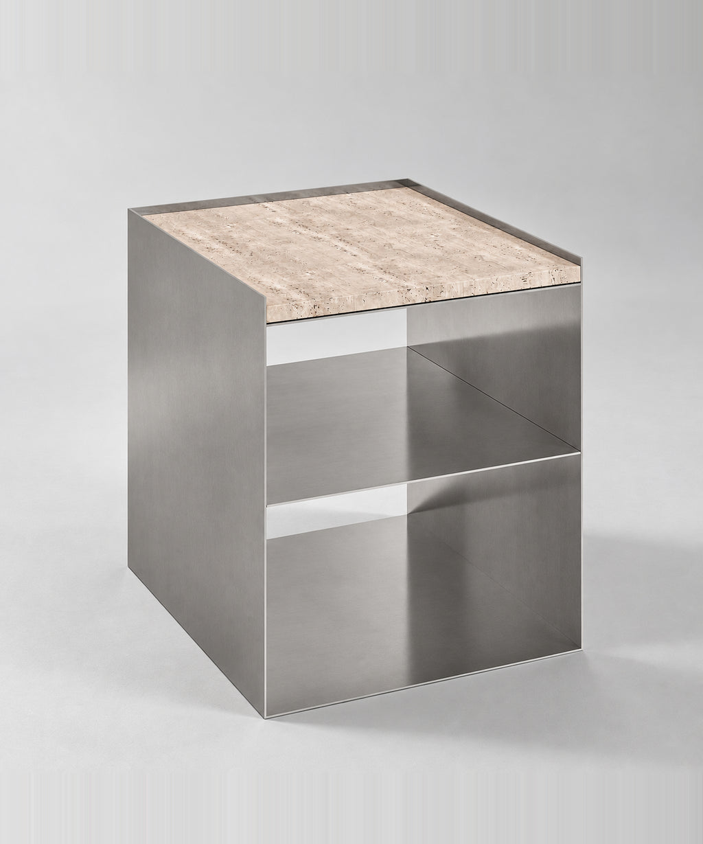 Noah Side Table - Travertine