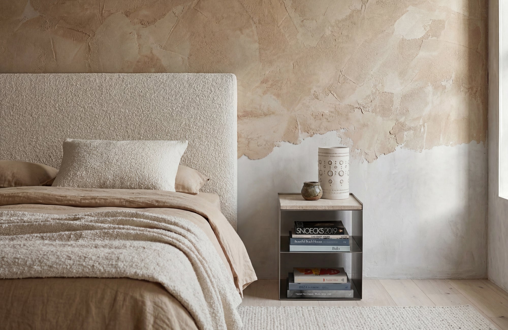 Noah Side Table - Travertine